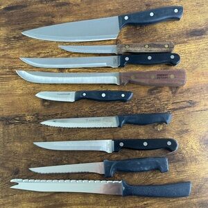 Chicago Cutlery Knife Set - Black and Brown